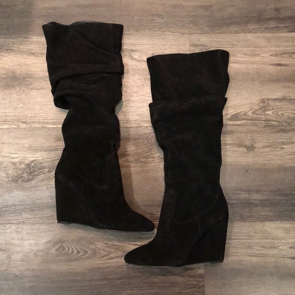 Steve Madden - Black Samaya Wedge Boot - Picture 4 of 5